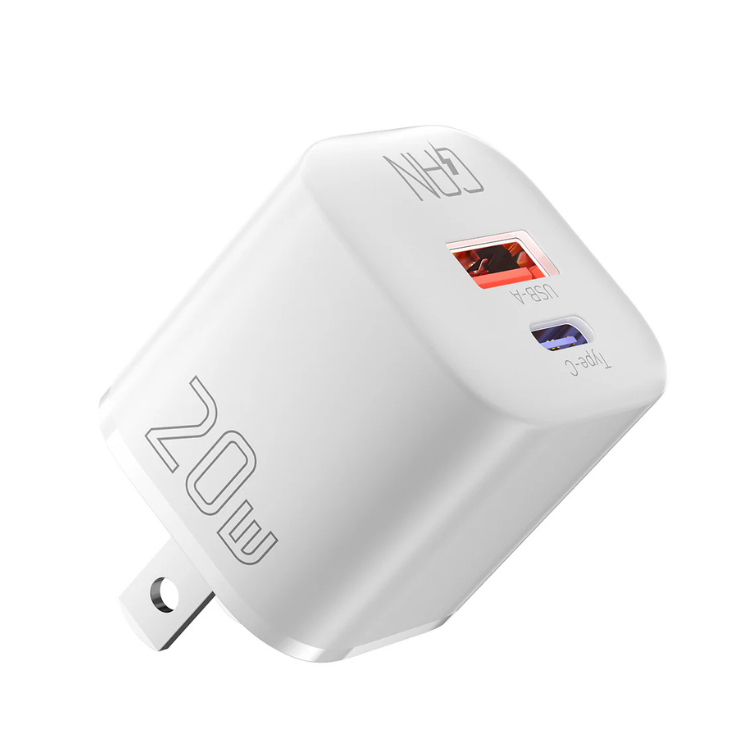 USB-A + USB-C Fast Dual Charger 20W