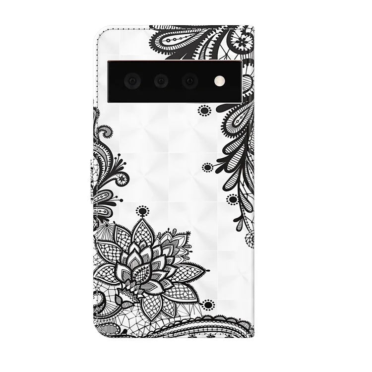 Pixel 6 Pro Lace Flower Case Wallet