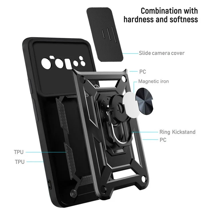 Pixel 6 Pro Case Slide Camera Kickstand