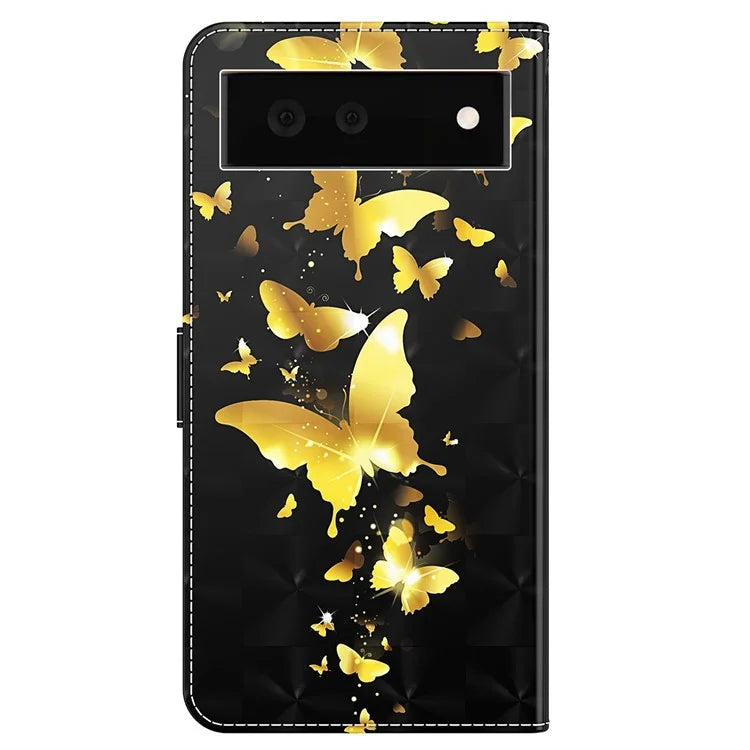 Pixel 6a Golden Butterfly Case Wallet