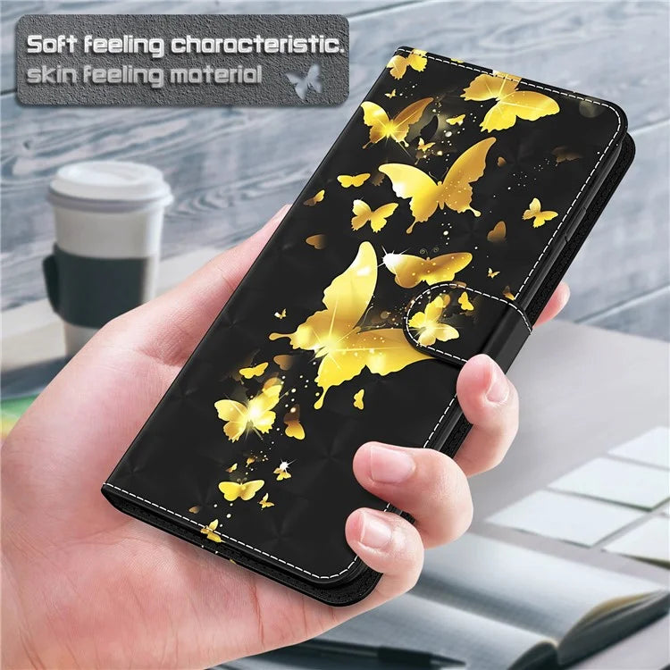 Pixel 6a Golden Butterfly Case Wallet
