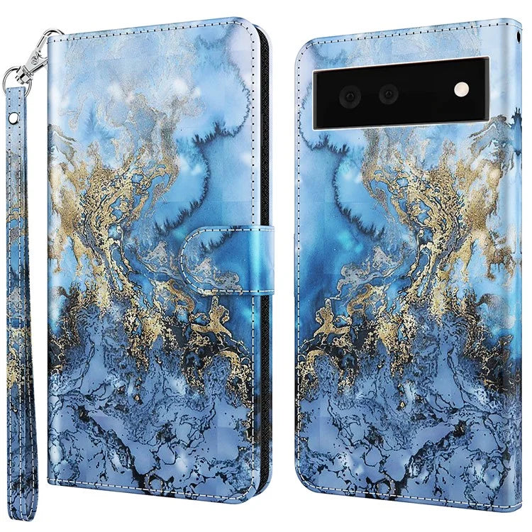 Pixel 6a Blue Valley Case Wallet