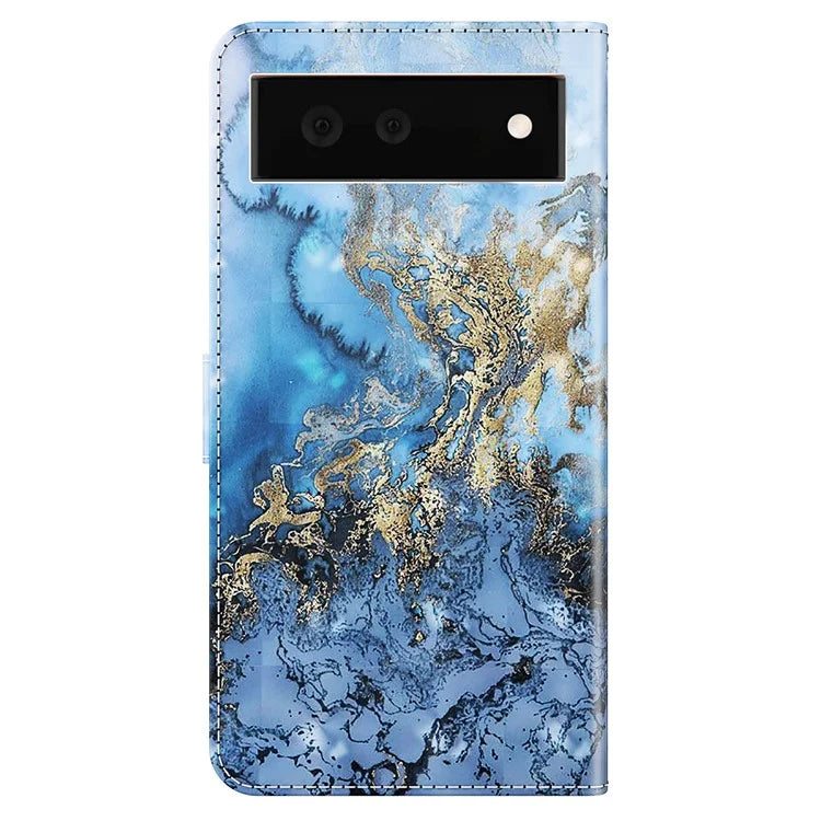 Pixel 6a Blue Valley Case Wallet