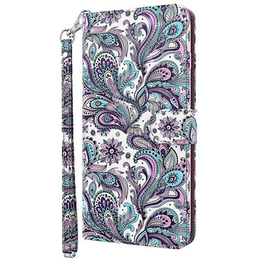 Pixel 6a Purple Impatiens Case Wallet