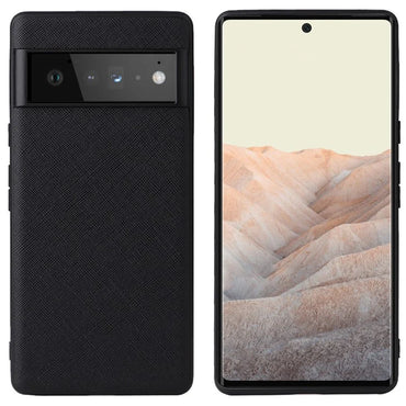 Pixel 6 Case Leather Coated Hybrid