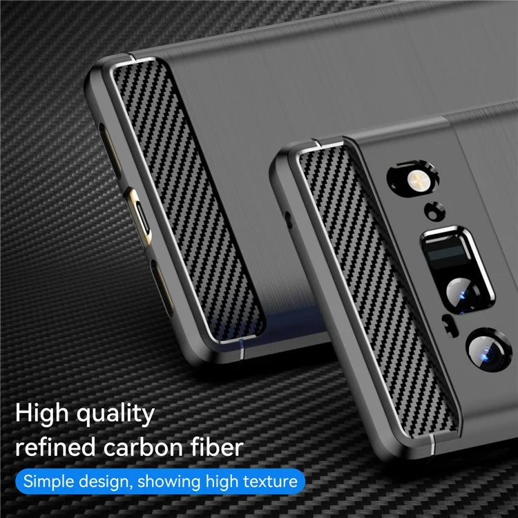 Pixel 6 Pro Case Brushed Surface Carbon Fiber