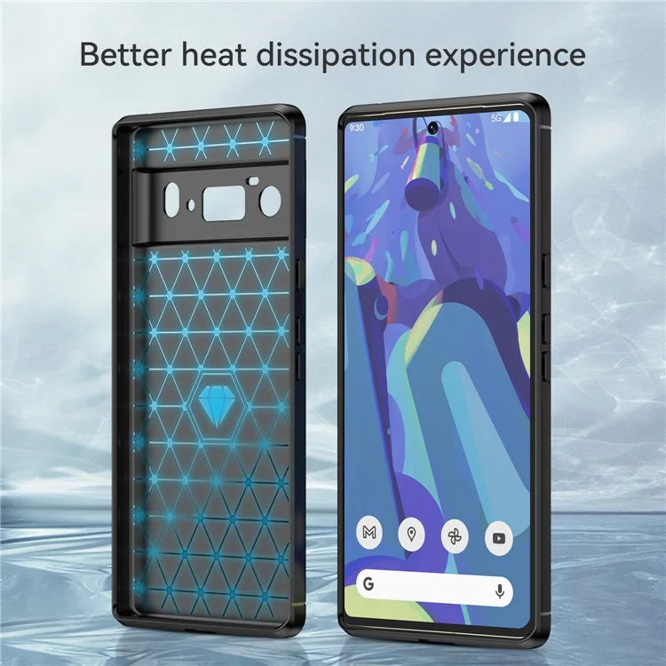 Pixel 6 Pro Case Brushed Surface Carbon Fiber