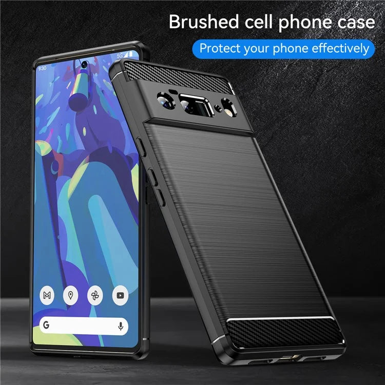 Pixel 6 Pro Case Brushed Surface Carbon Fiber