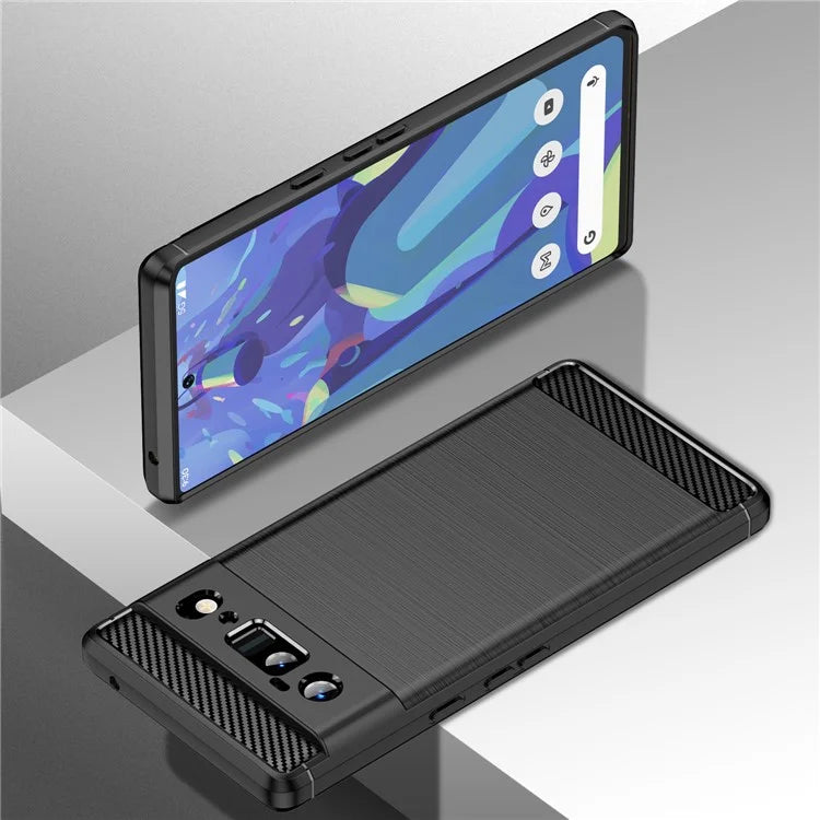 Pixel 6 Pro Case Brushed Surface Carbon Fiber