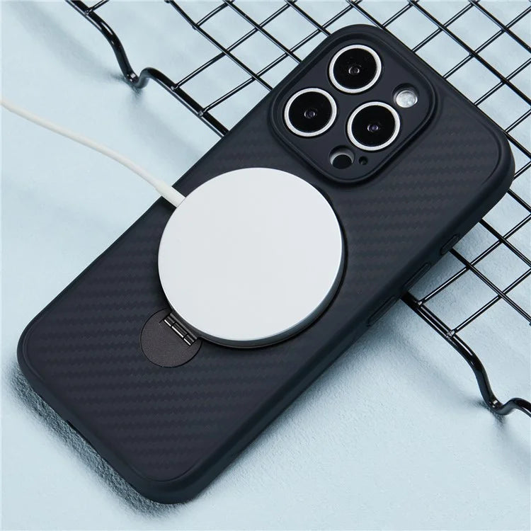 iPhone 16 Pro MagSafe Carbon Case with Ring Holder