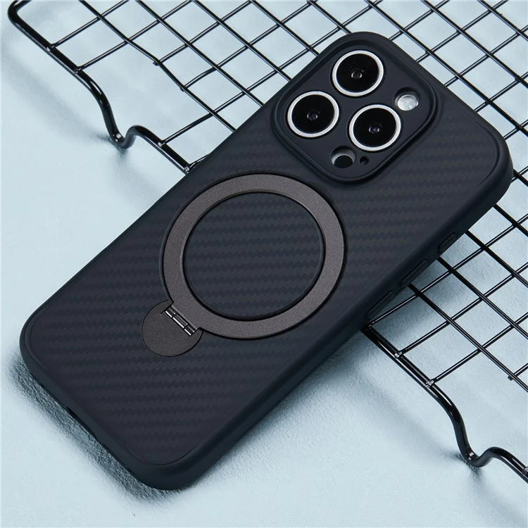 iPhone 16 Pro MagSafe Carbon Case with Ring Holder
