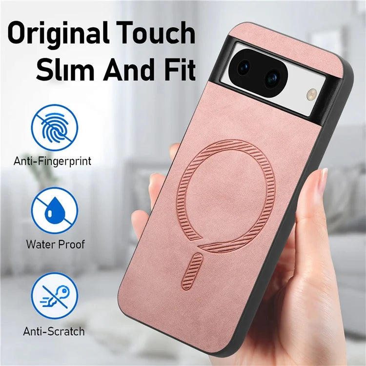 Pixel 8a Case Premium Vegan Leather MagSafe