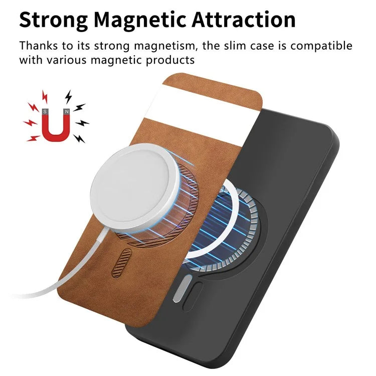 Pixel 8a Case Premium Vegan Leather MagSafe