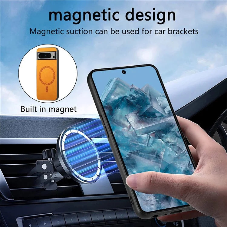Pixel 8 Pro Case Premium Vegan Leather MagSafe