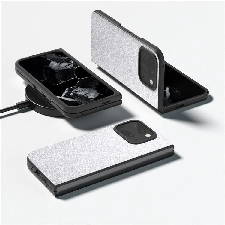 Pixel 9 Pro Fold Case Silver Glitter