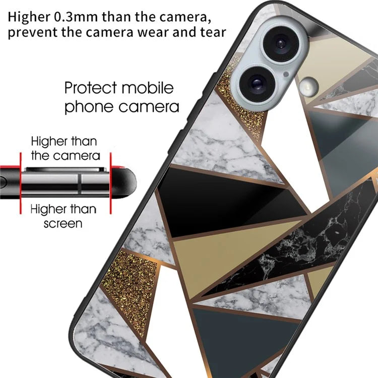 iPhone 16 Plus Midnight Gold Marble Case