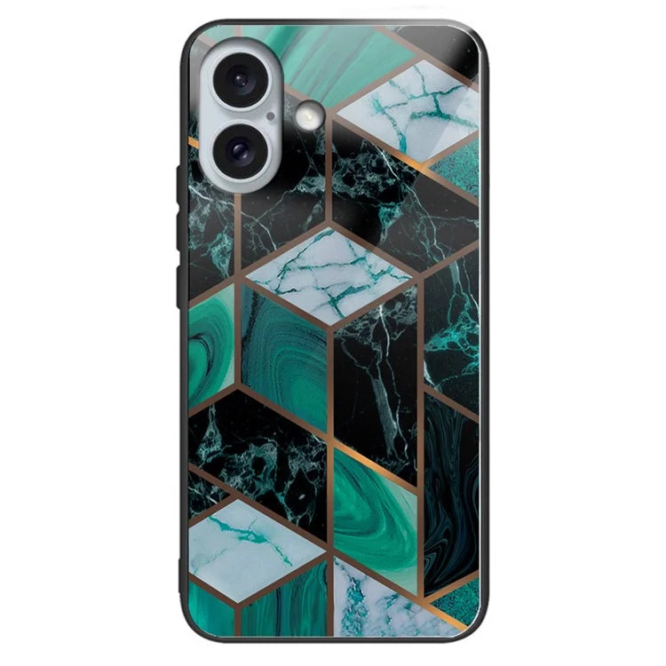 iPhone 16 Emerald Vein Marble Case