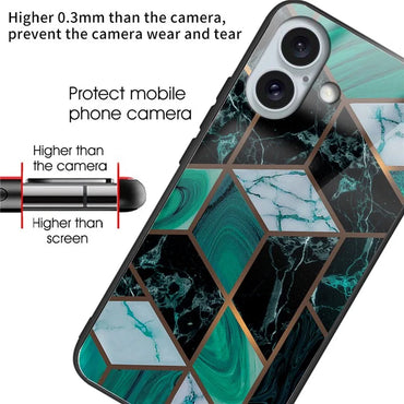 iPhone 16 Plus Emerald Vein Marble Case