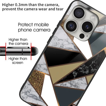 iPhone 16 Pro Max Midnight Gold Marble Case