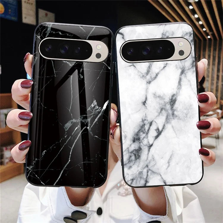 Pixel 9 Pro Case White Marble