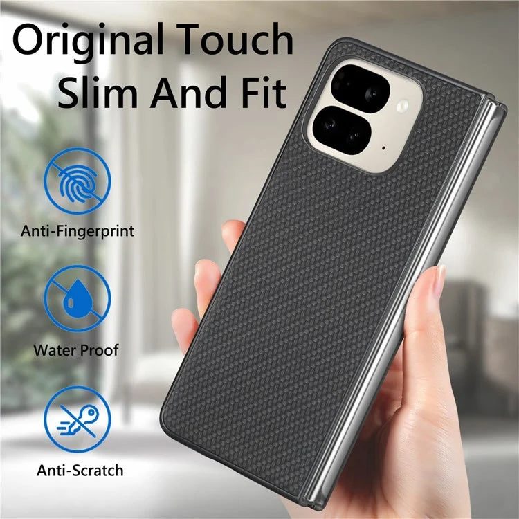 Pixel 9 Pro Fold Case Carbon Leather