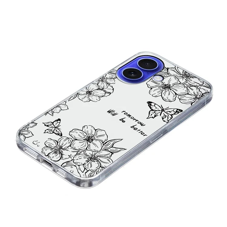 iPhone 16 Plus Butterfly Flower Case