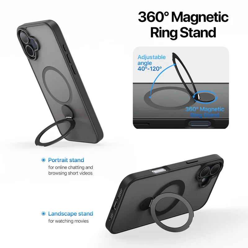iPhone 16 Plus Oynx Black 360 MagSafe Case