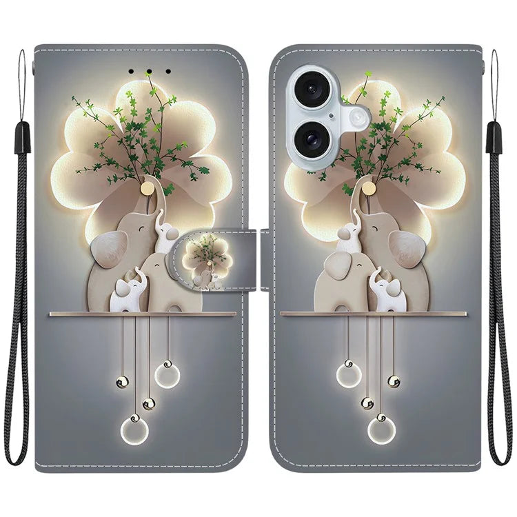 iPhone 16 Plus Elephant Glow Case Wallet