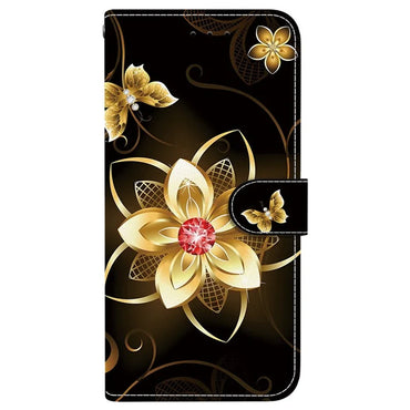 iPhone 16 Plus Golden Flower Case Wallet