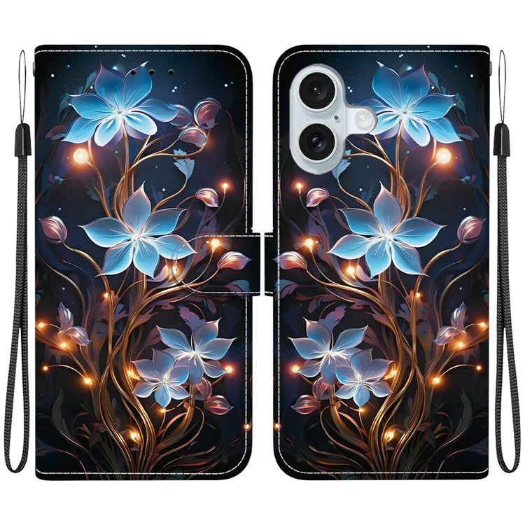 iPhone 16 Plus Lantern Flower Case Wallet
