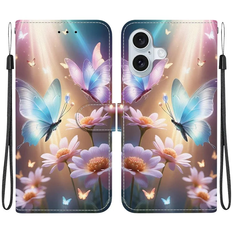 iPhone 16 Floral Butterfly Case Wallet