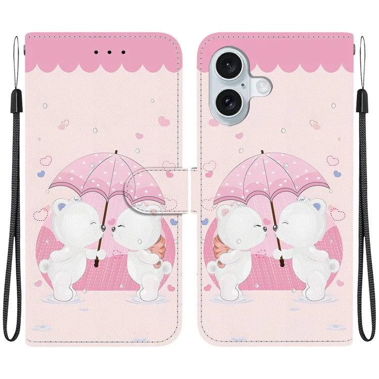 iPhone 16 Plus Couple Bear Case Wallet