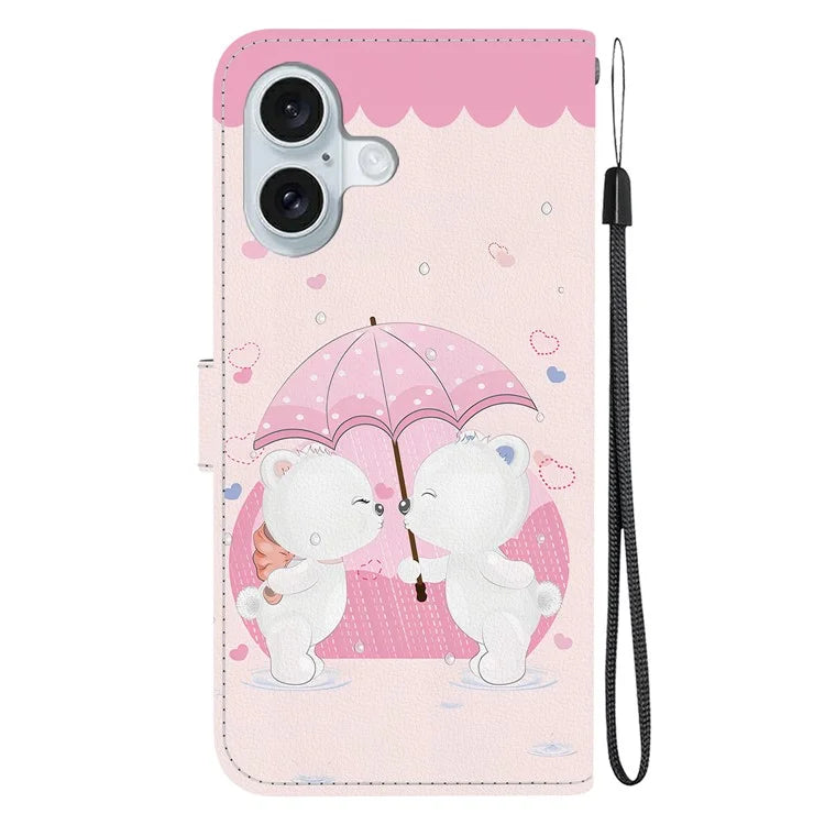 iPhone 16 Plus Couple Bear Case Wallet