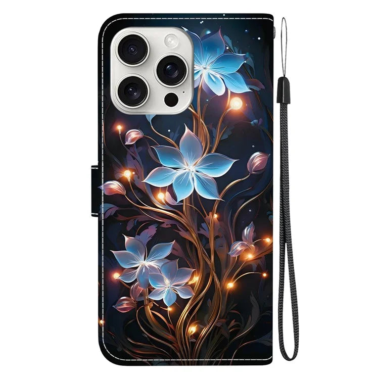 iPhone 16 Pro Max Lantern Flower Case Wallet