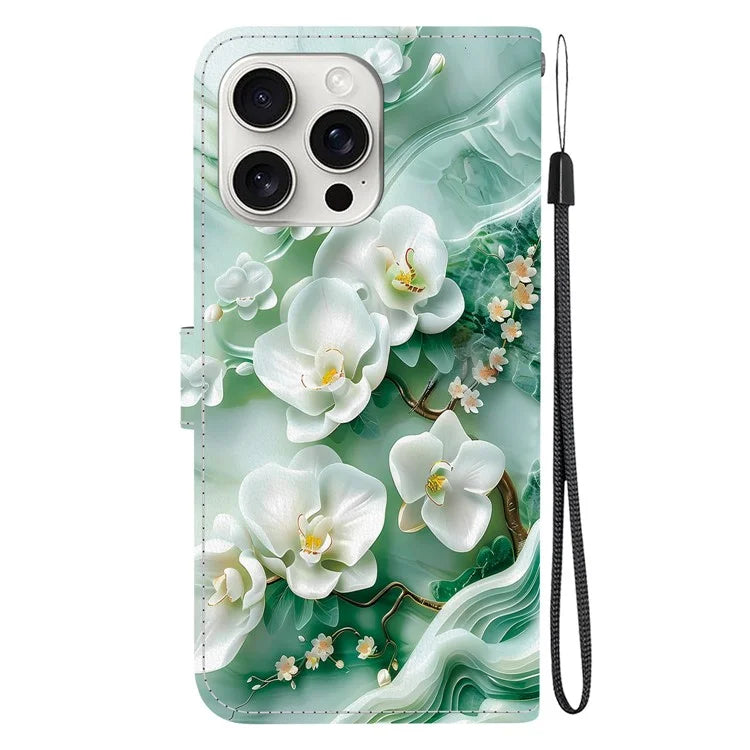 iPhone 16 Pro Max Jade Flower Case Wallet