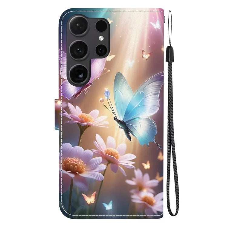 Samsung Galaxy S25 Ultra Floral Butterfly Case Wallet