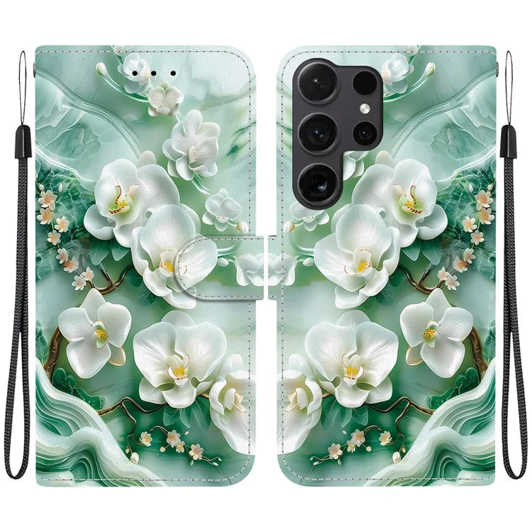 Samsung Galaxy S25 Ultra Jade Flower Case Wallet