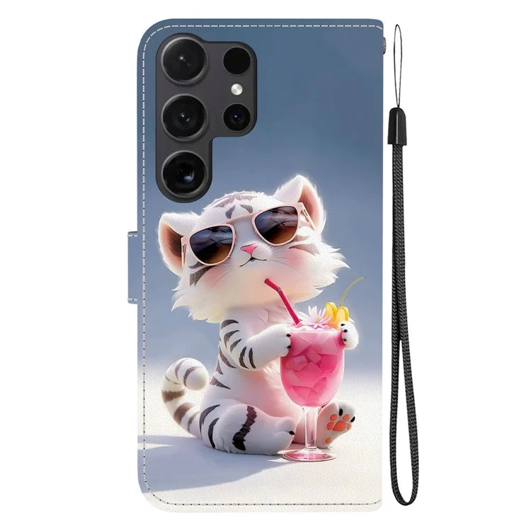 Samsung Galaxy S25 Ultra Chilling Tiger Case Wallet