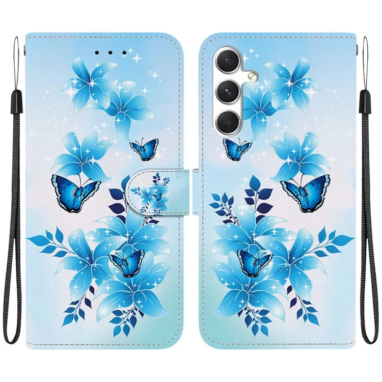 Samsung Galaxy S25 Plus Blue Butterfly Case Wallet