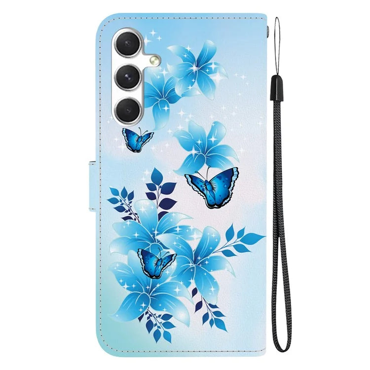 Samsung Galaxy S25 Plus Blue Butterfly Case Wallet