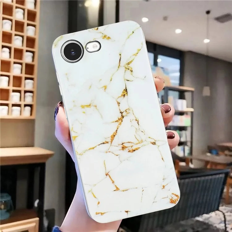 iPhone 16e Max Ivory Luxe Marble Case