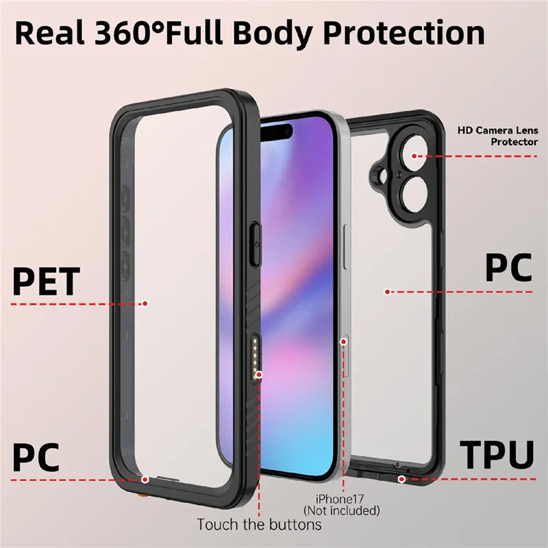 iPhone 17 Waterproof Case MagSafe IP68