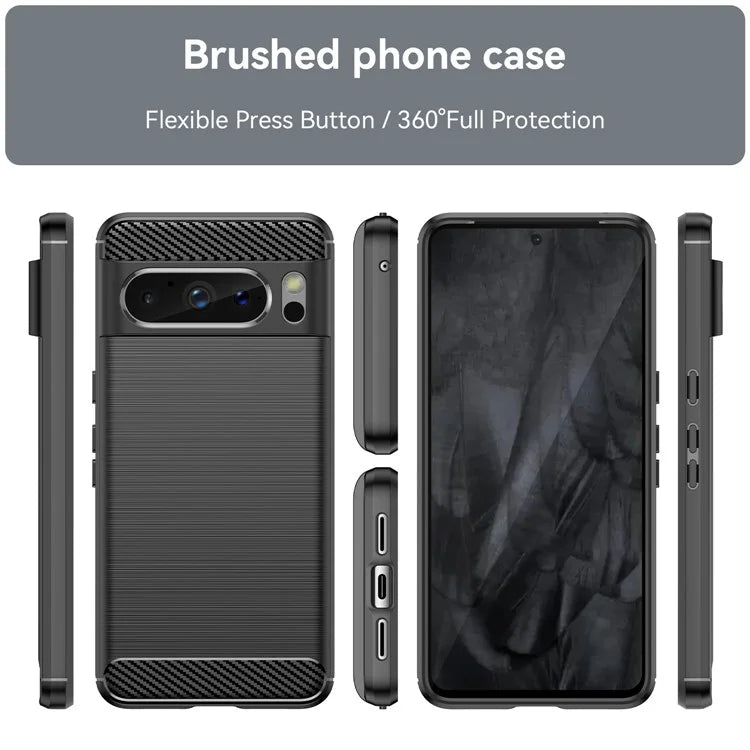 Pixel 8 Pro Case Brushed Surface Carbon Fiber