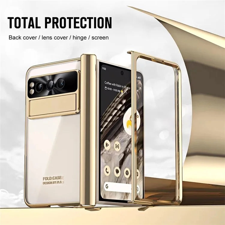 Pixel Fold Case Electroplating Tempered Glass