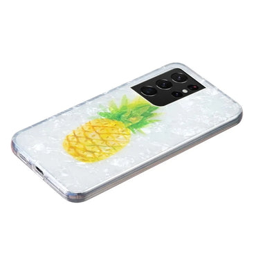 Samsung Galaxy S21 Ultra White Pine Marble Case