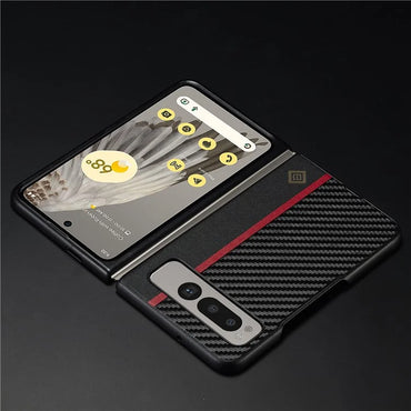 Pixel Fold Case Carbon Leather Mix