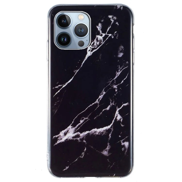 iPhone 15 Pro Midnight Stone Marble Case