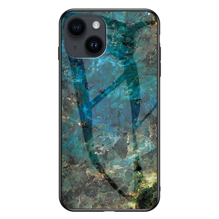 iPhone 15 Plus Case Emerald Marble Tempered