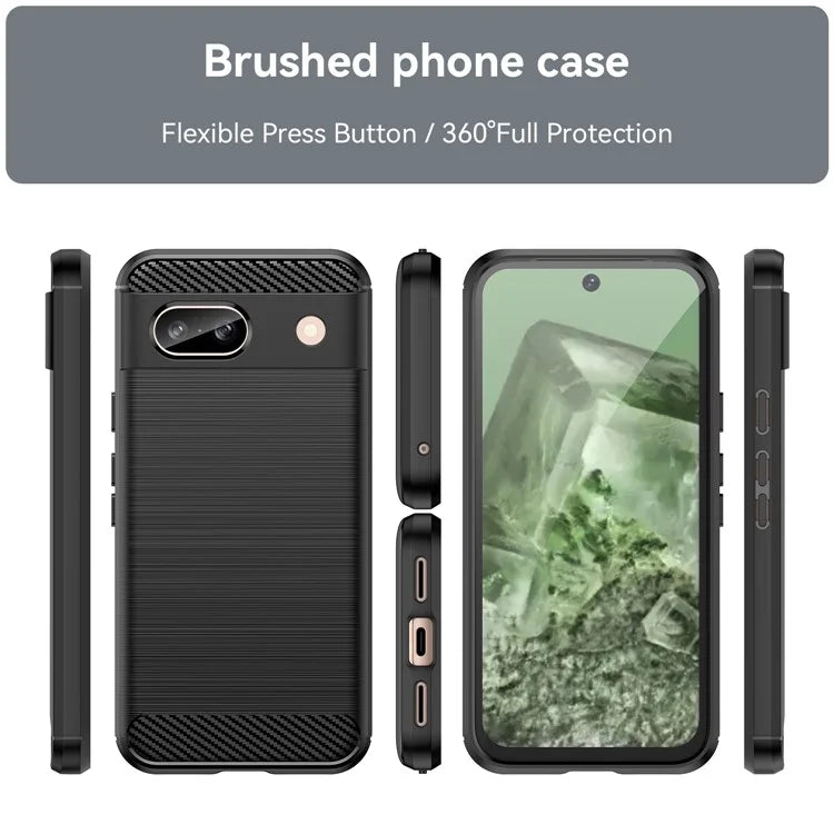 Pixel 8a Case Brushed Surface Carbon Fiber