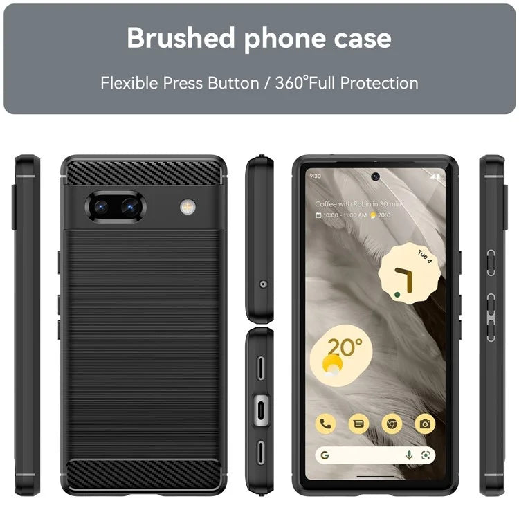 Pixel 7a Case Brushed Surface Carbon Fiber